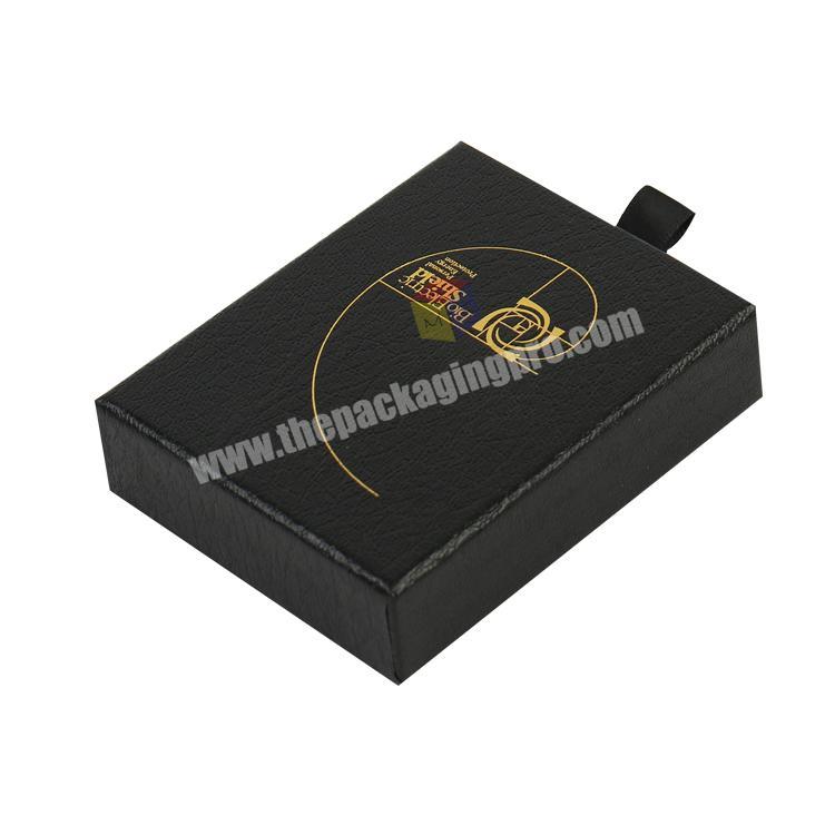 custom gold logo drawer box packaging jewelry with foam tray