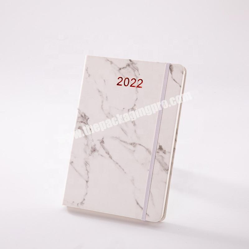 Custom Good Quality Embossed School Notebooks A5 A6 Hardcover Stationary Journal Lined Marble Pu Leather Travelers Notebook