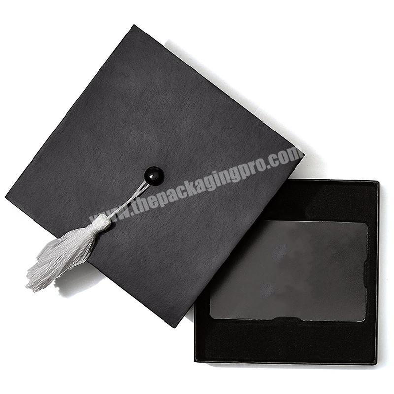 Custom handmade black gift boxes cardboard packaging wholesale
