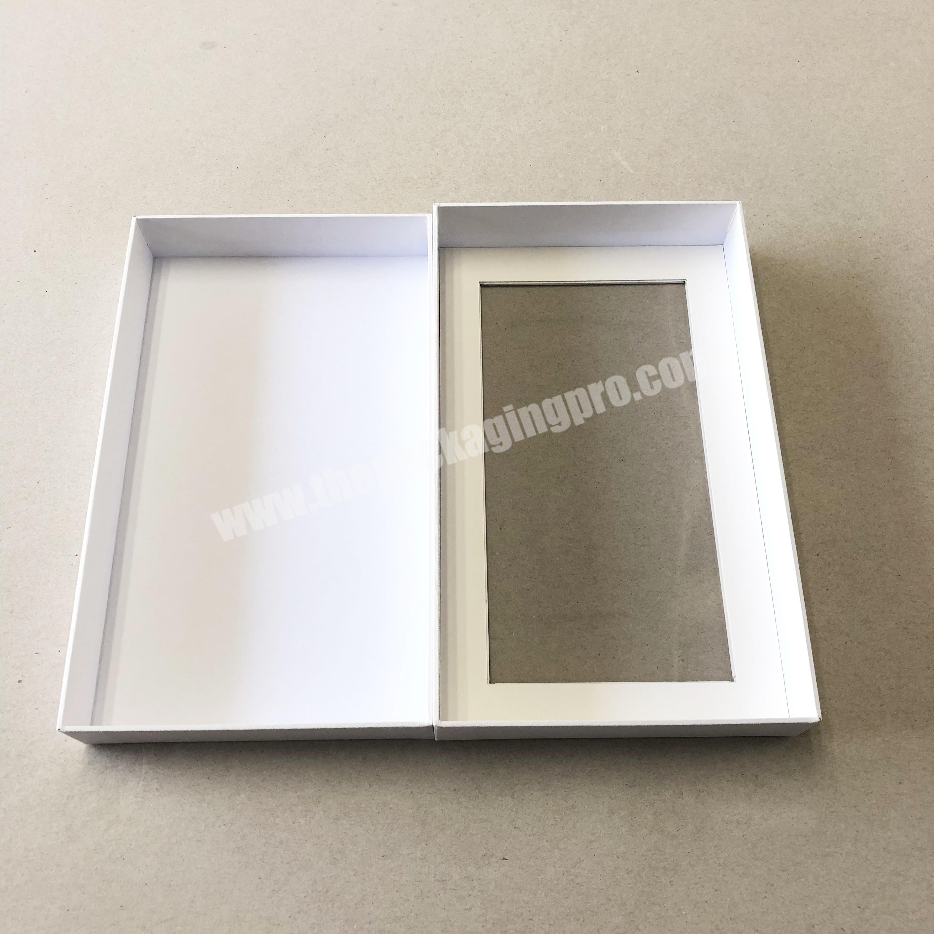 custom handmade gift box and paper packaging box with clear window for gift packaging