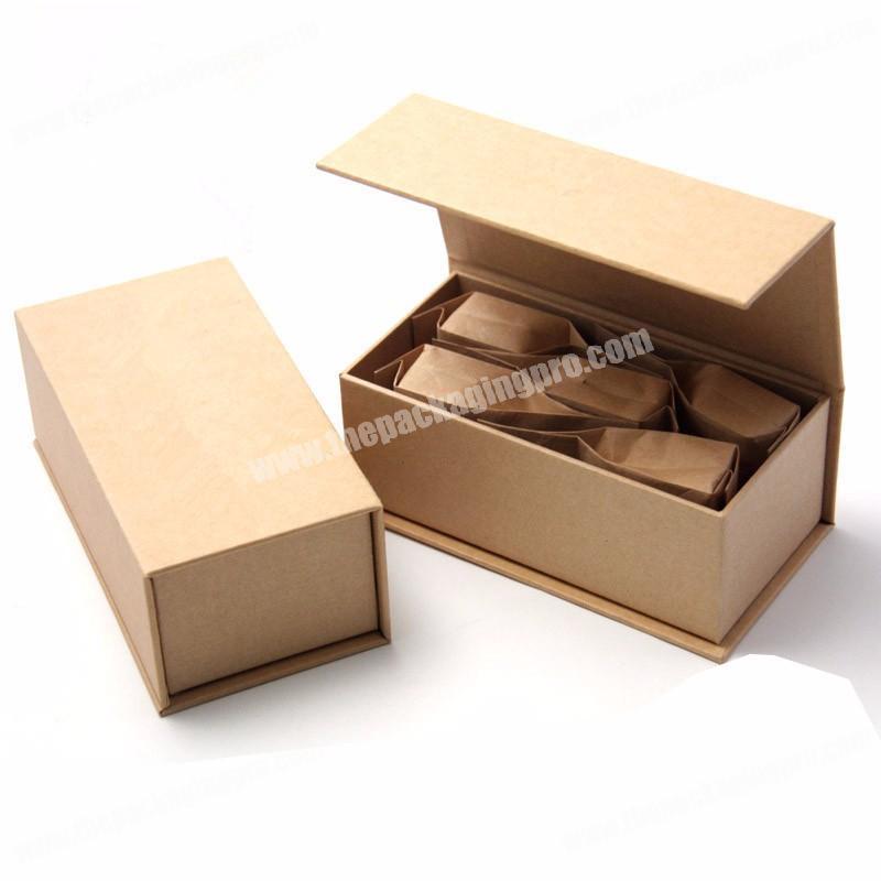 Custom handmade luxury lid off box tea packaging gift box