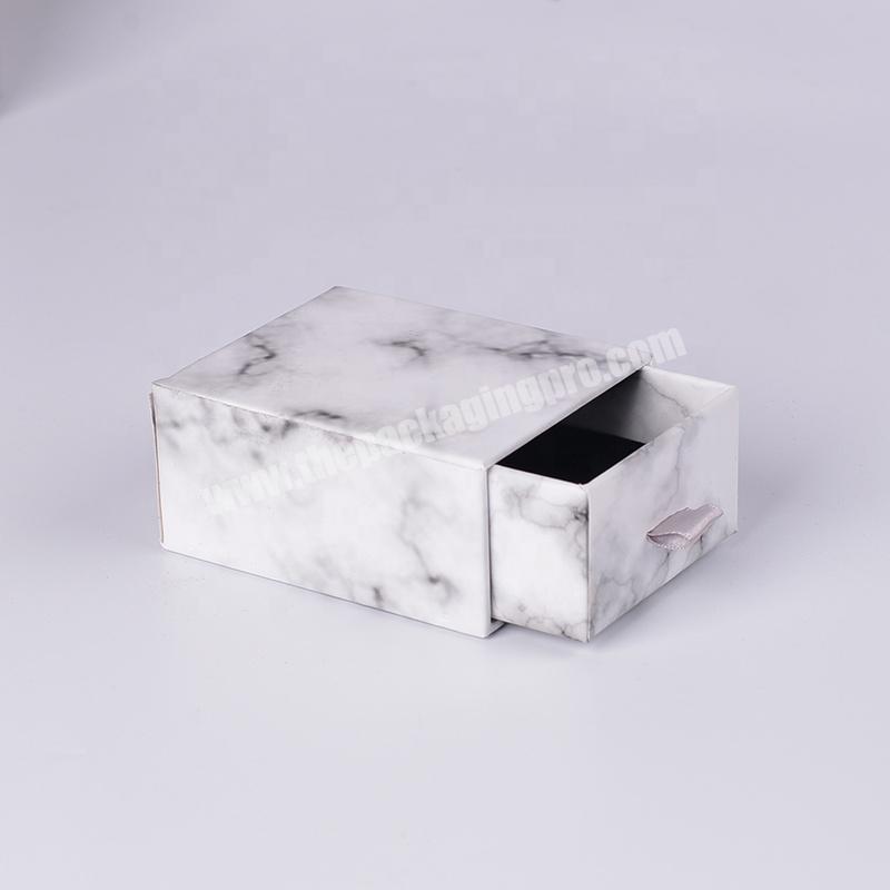 Custom handmade marble cardboard drawer boxpaper jewelry gift box