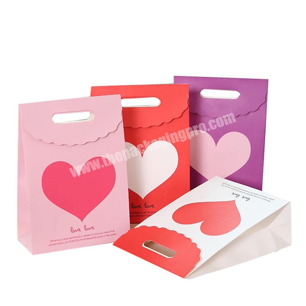 Custom heart wedding souvenir gift candy paper gift bag