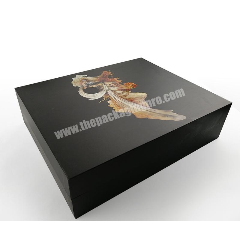 Custom High-end Luxury Glossy Lid And Base Wine Gift Box With Satin,Foam