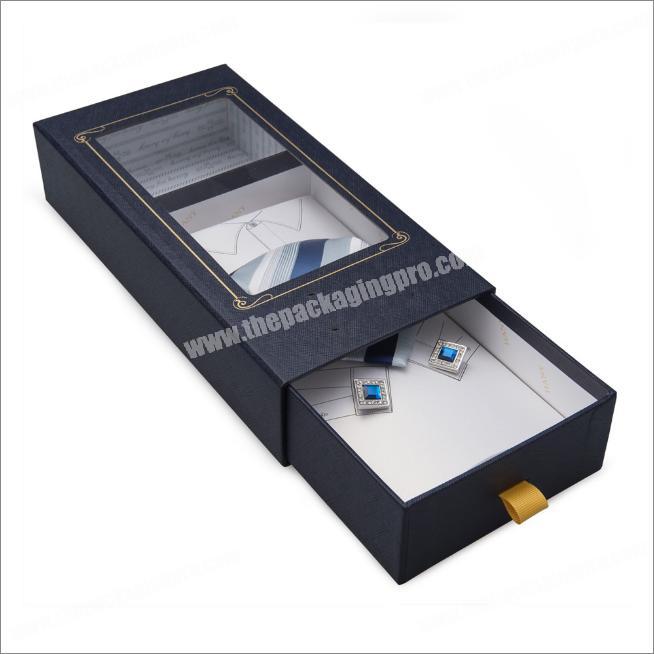 Custom high grade tie bow window gift box packaging