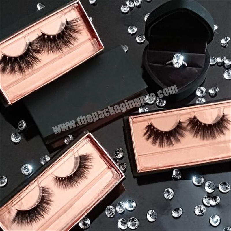 Custom High quality black cardboard eyelash box, cosmetic gift box with magnet, black box with gold printing