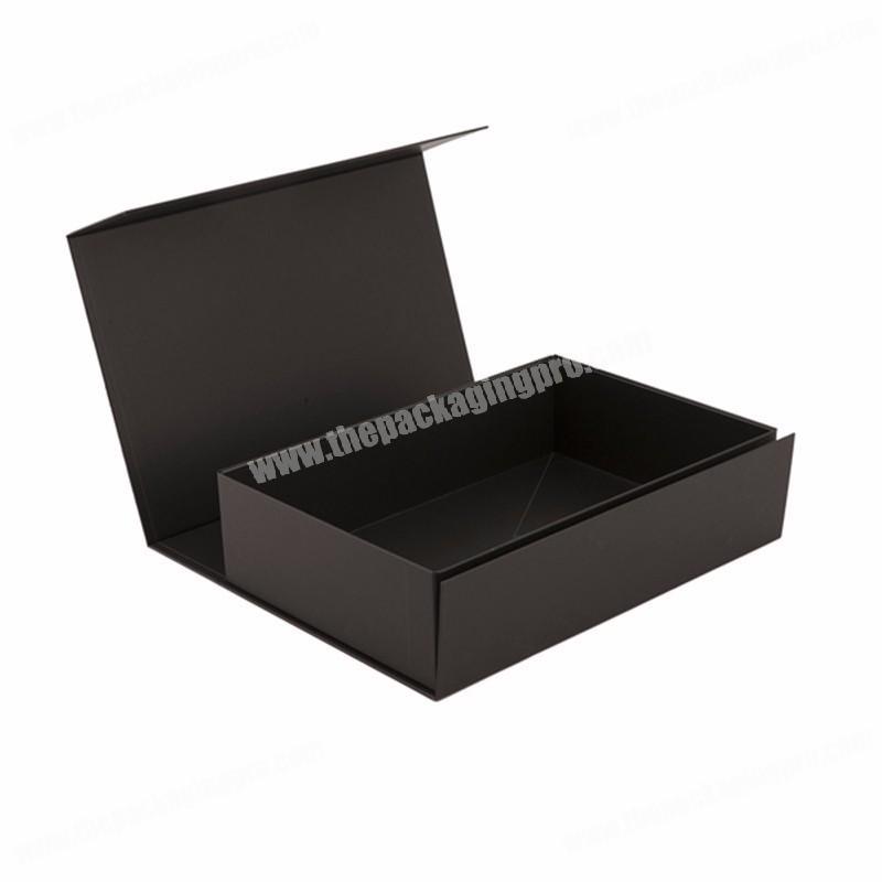 Custom high quality black premium soft touch paper gift box