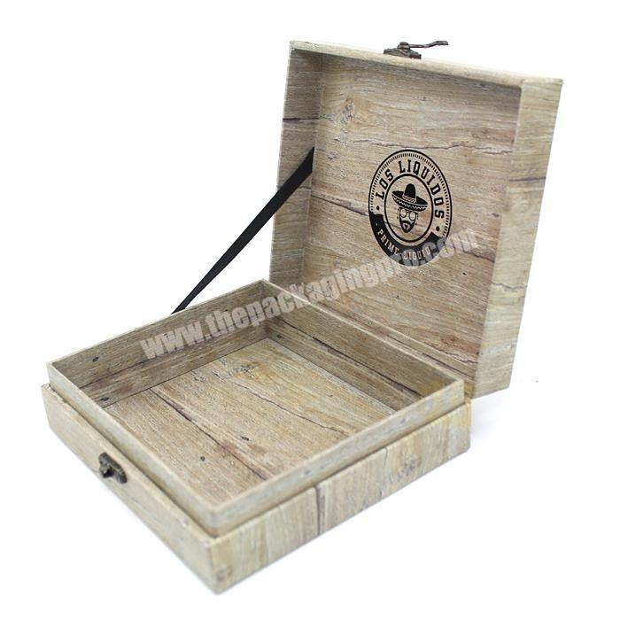 Custom High Quality Eco-Friendly Wood Printing Lock Paper Gift Box Wholesale