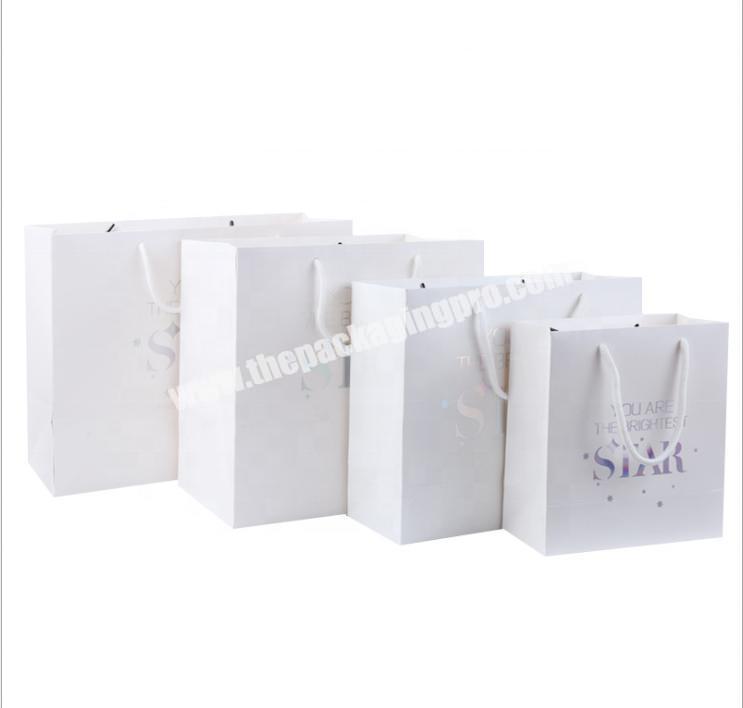 Custom High Quality Elegant Gift Bag Packaging Box and custom  handle paper bag