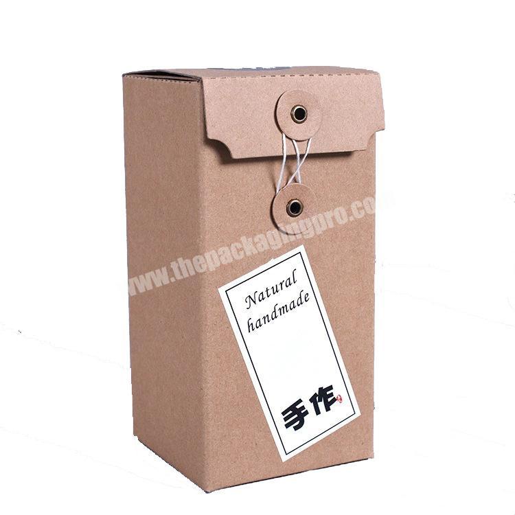 Custom high quality gold foil kraft paper gift box food grade recycled brown craft packaging tea box