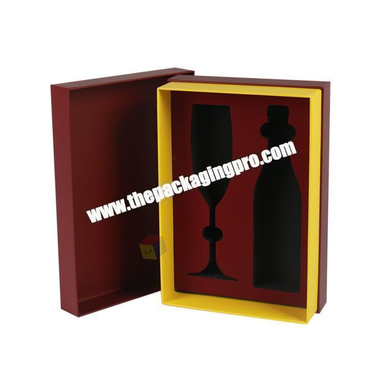 custom high quality rectangle wine gift box packaging