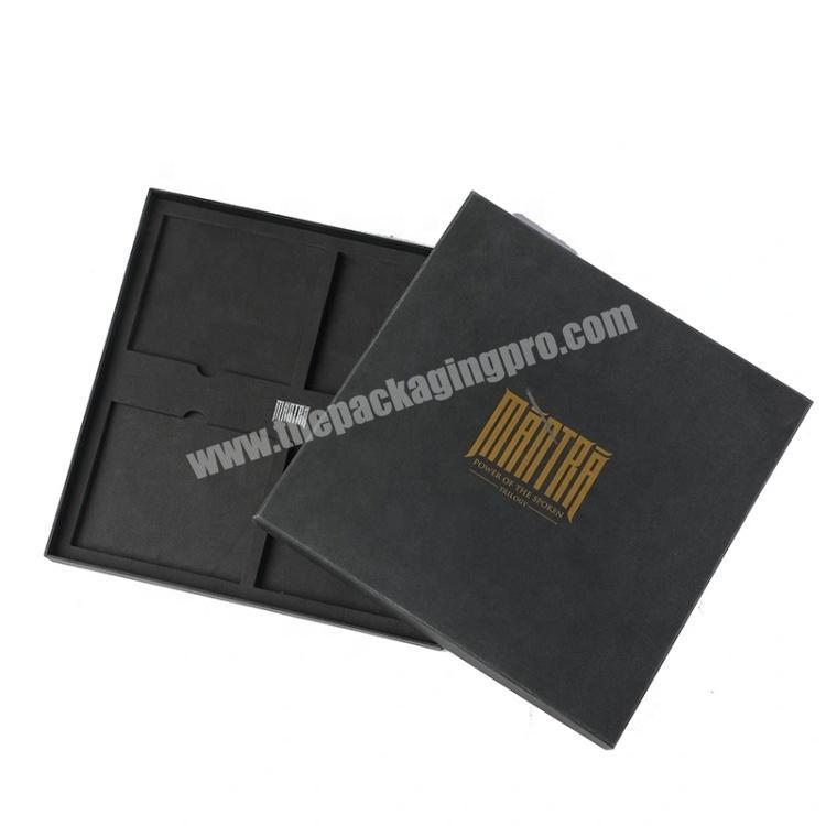 Custom high quality Square Rigid Cardboard Paper Gift Box Wtih EVA Insert
