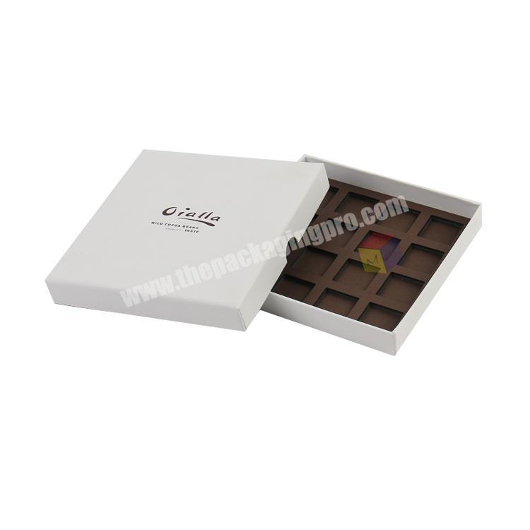 custom high quality sweet chocolate cardboard boxes