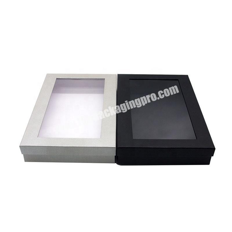 Custom High Quality Two Piece Paper Cardboard  Box Christmas Gift Packaging Boxes With Window