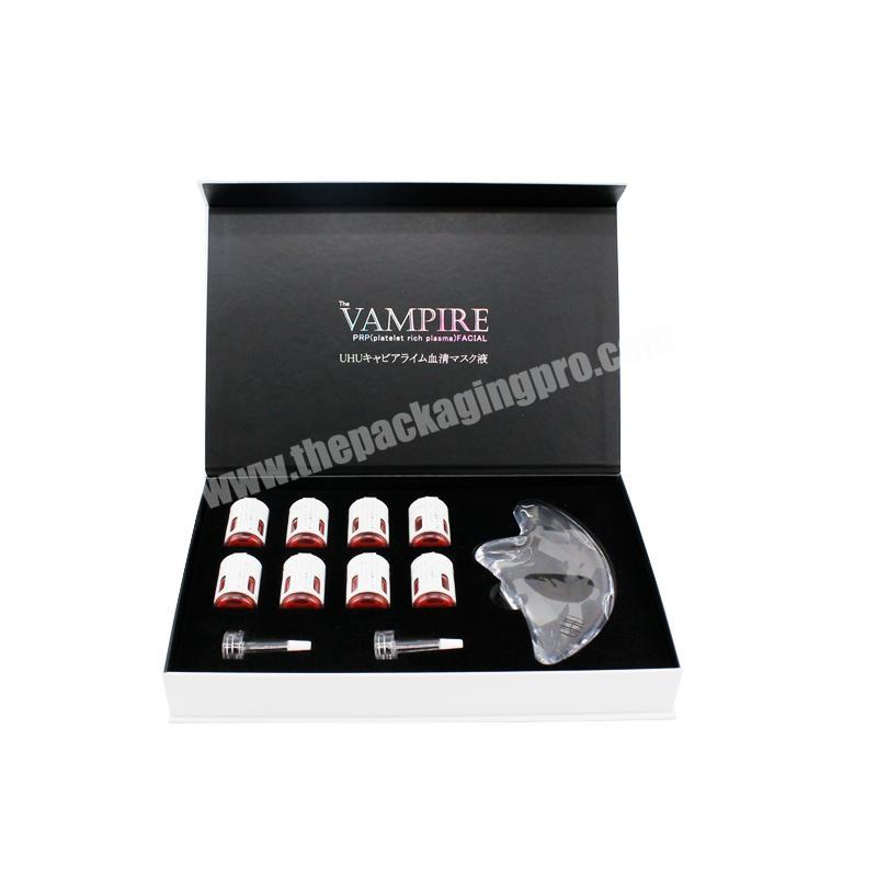 Custom Hot Selling Cosmetic Makeup Beauty Box Packaging with Black Velvet Foam Insert