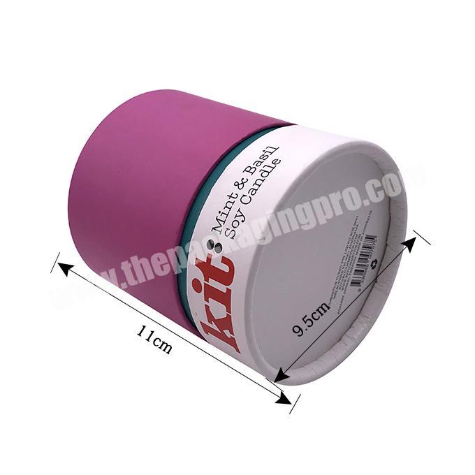custom hot selling luxury candle round cardboard boxes with lids round tube gift box