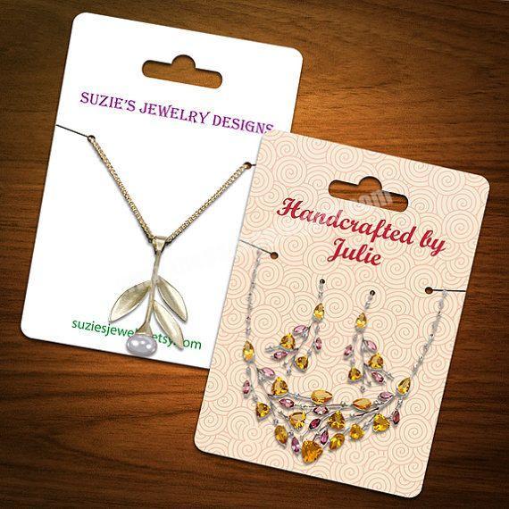 Custom Jewelry Cards for Earrings and Necklaces