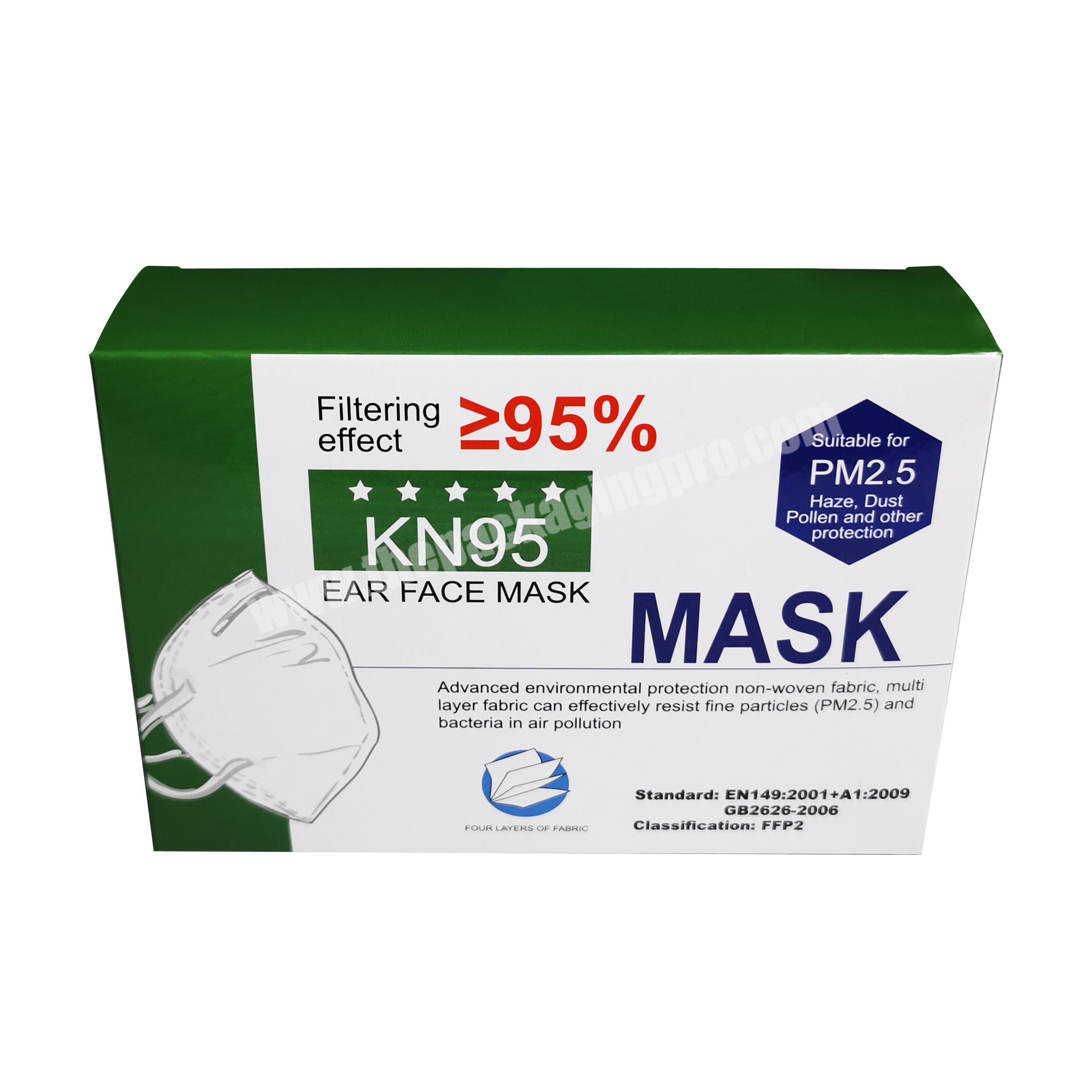 Custom KN95 face mask box face mask packaging box