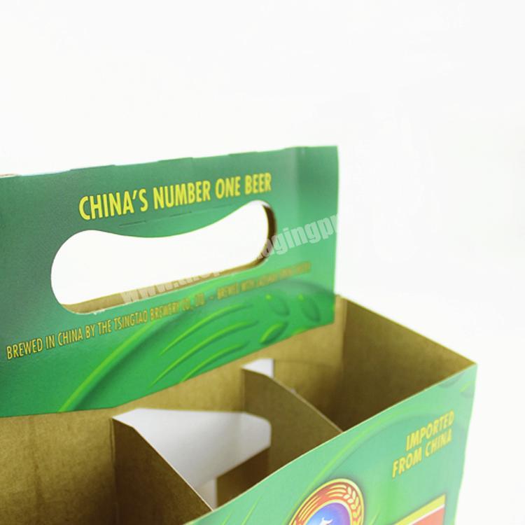 Custom Kraft Paper 6 Pack Beer Carrier Box Manufacturer China Packaging Factory Exporter Supplier