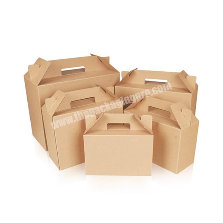 Custom Kraft Paper Brown Storage Box Packaging Gift Box With handle