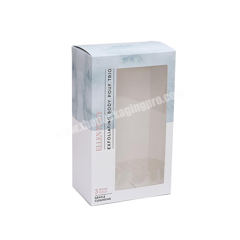 Custom kraft paper packaging window box with pvc clear window in Guangzhou