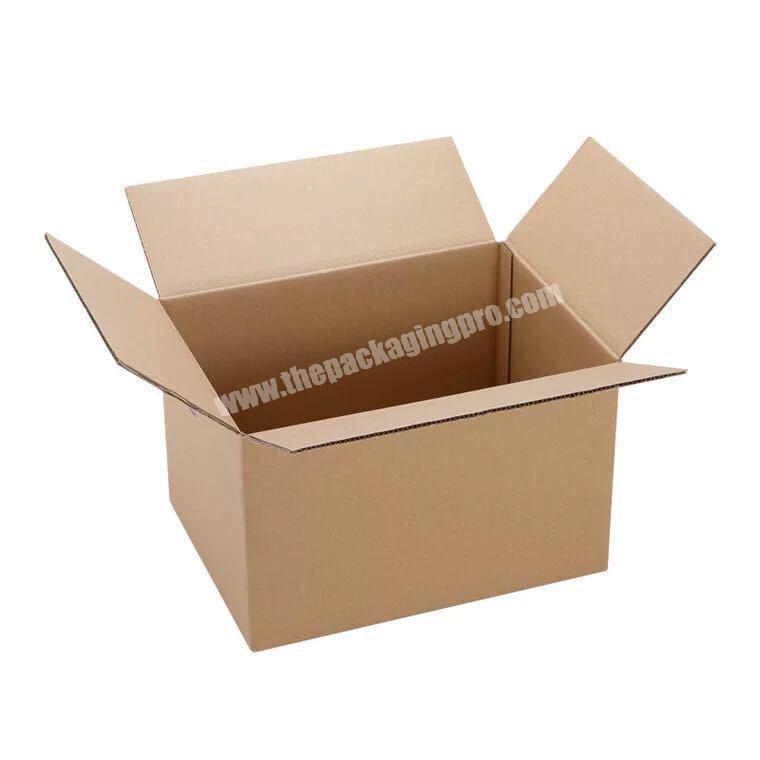 Custom large corrugated foldable kraft brown packaging carton box for wholesale