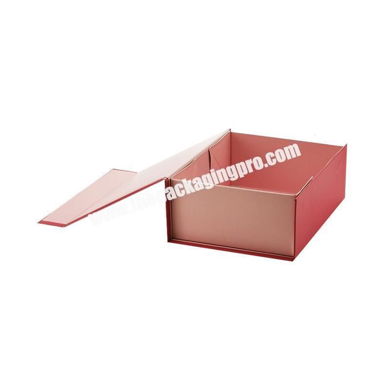 Custom large empty deluxe magnetic open keepsake gift packaging box