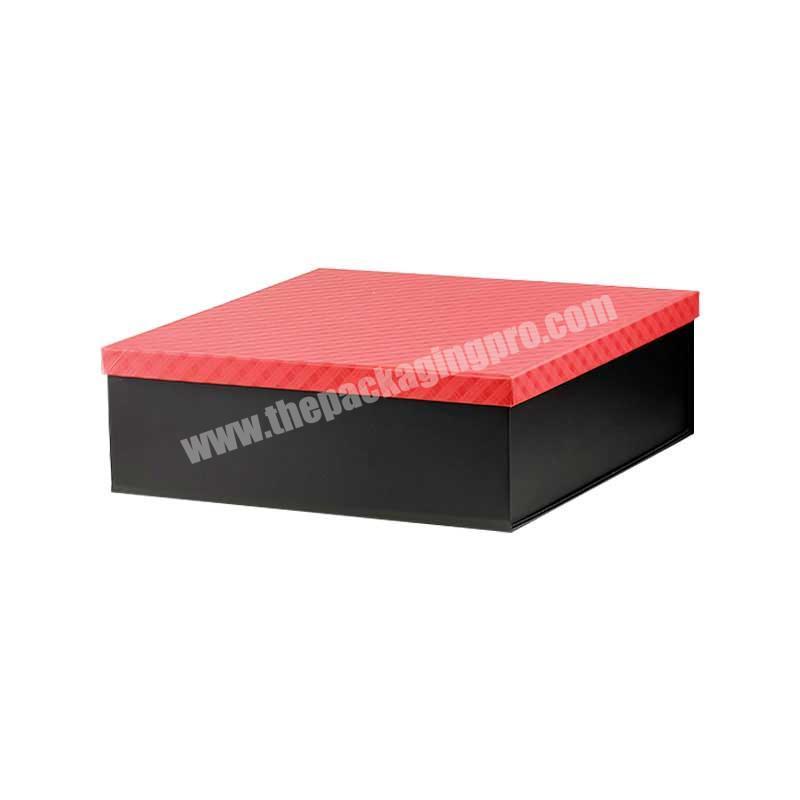 Custom large lift off separate lid folding hamper gift box packaging
