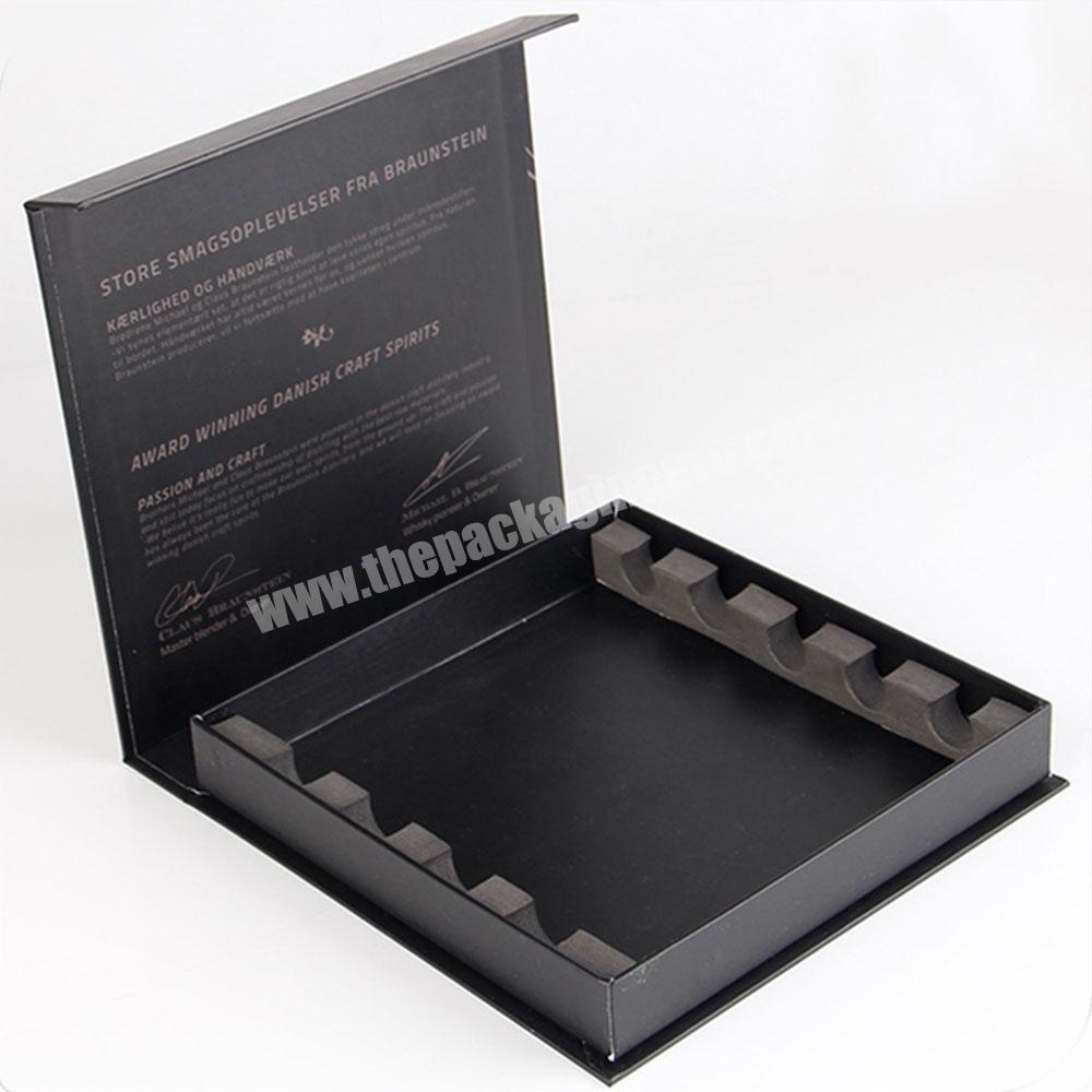 custom large luxury black clamshell box packaging for candle