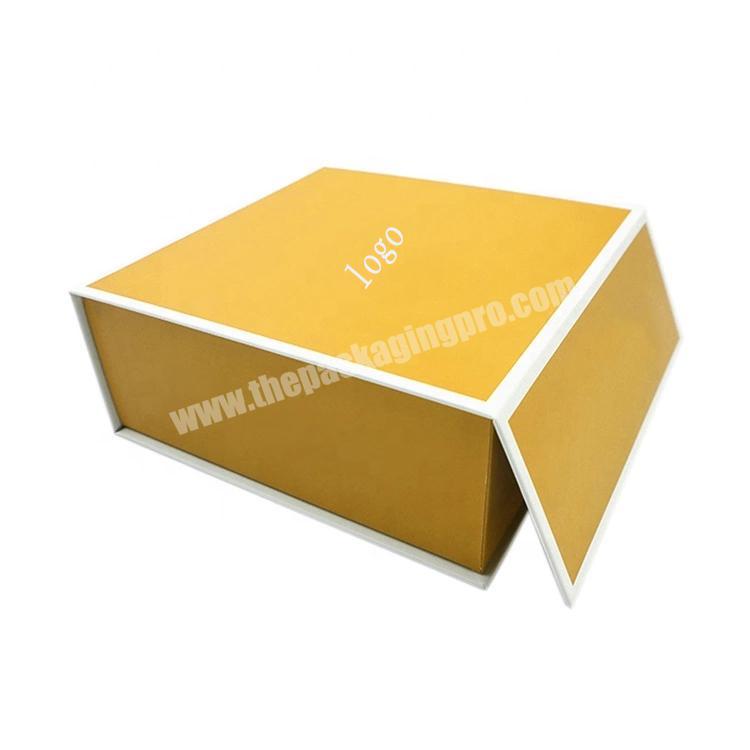 Custom large square shape paper gift boxes folding universal packing box for clothes