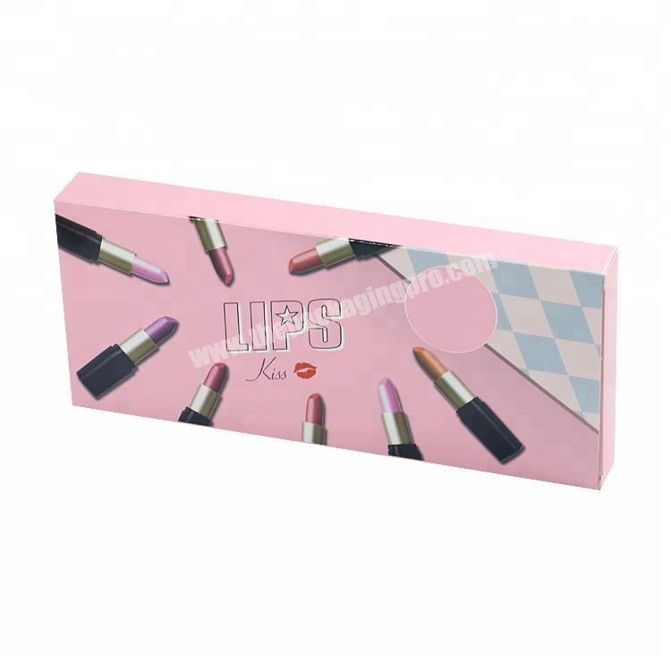 Custom lipstick cosmetics folding art paper box
