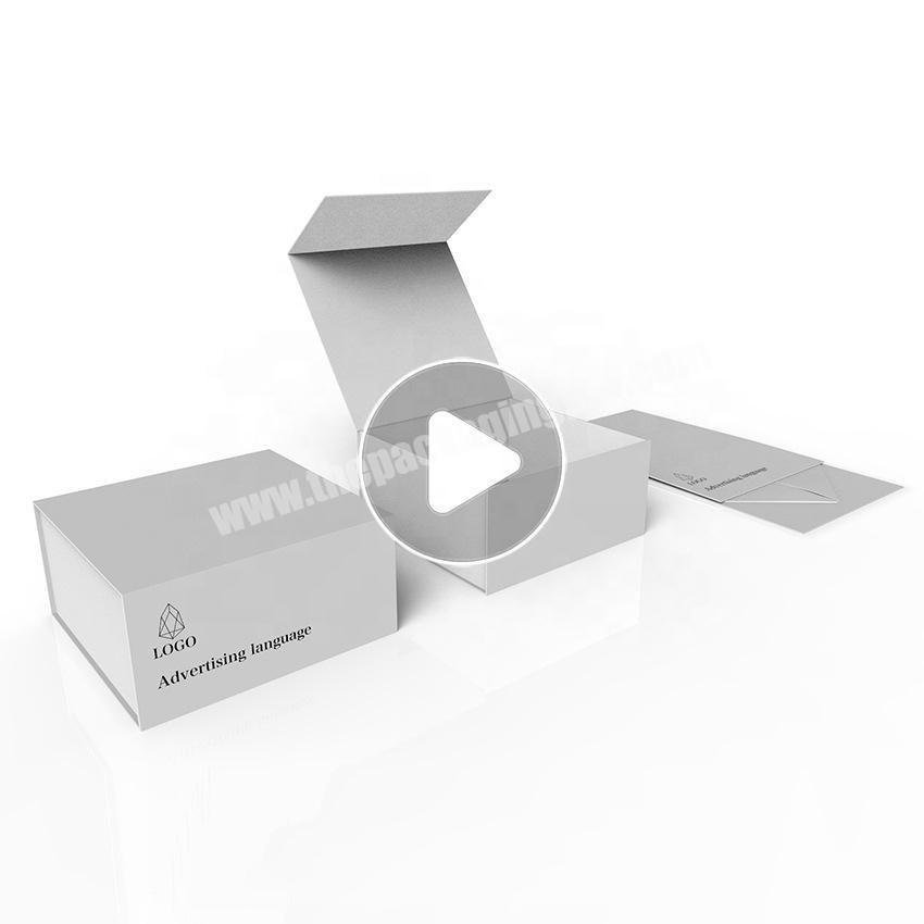 Custom Logo And Design Square Closure Magnetic Folding Paper Gift Box