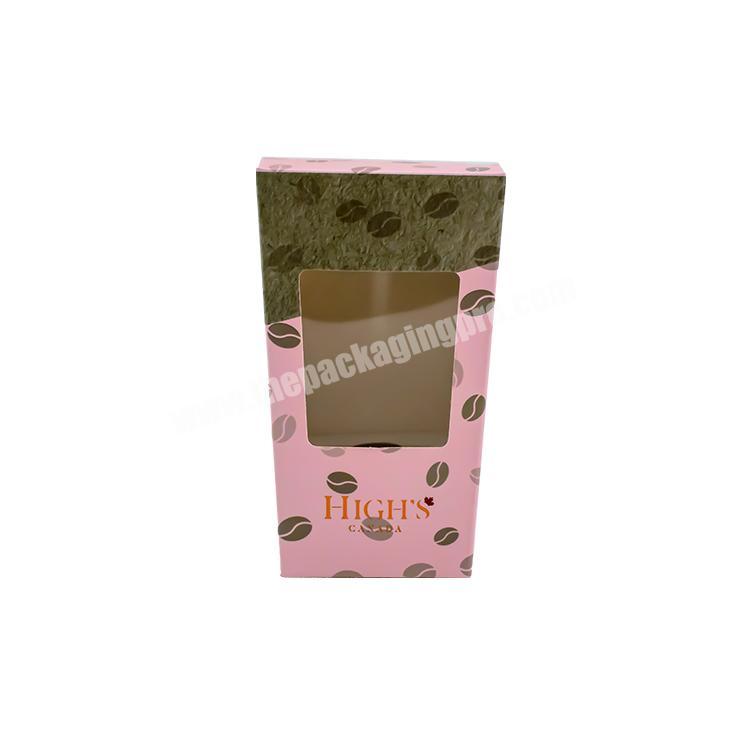 Custom logo and pattern  paper packaging box with reverse tuck end structure