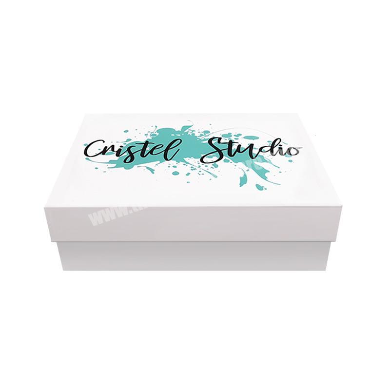 Custom logo and pattern printing white folding magnetic box wholesale