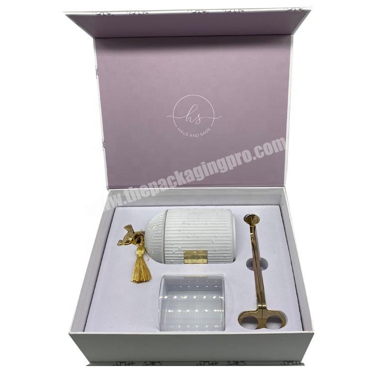 custom logo and size handmade paper candle diffuser gift box package