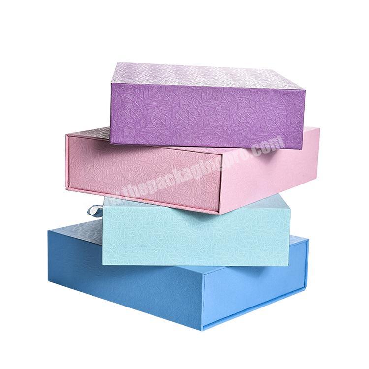 Custom Logo Beautiful Special Paper Purple Packaging Gift Box