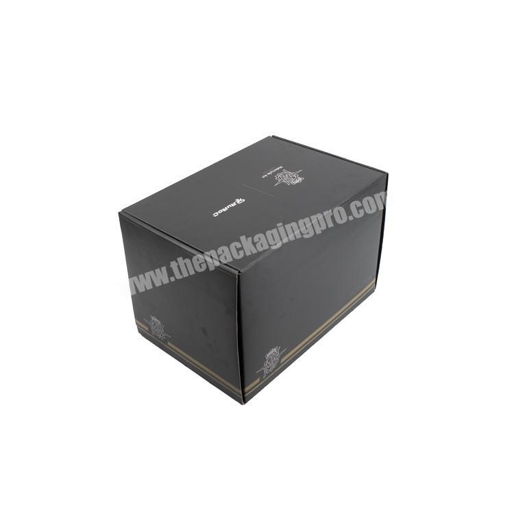 Custom logo black box luxury stable foldable corrugated helmet shipping box