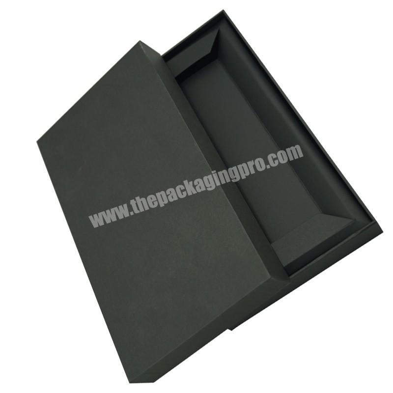 Custom logo black cardboard paper printing luxury high end speakers gift packaging box with lid