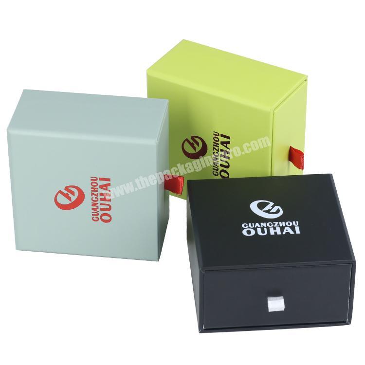 Custom Logo Black Drawer Style Bow Tie Gift Packaging Slide Drawer Design Paper Box