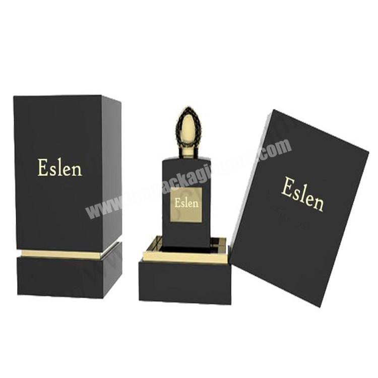 Black round gift boxes for perfume packaging