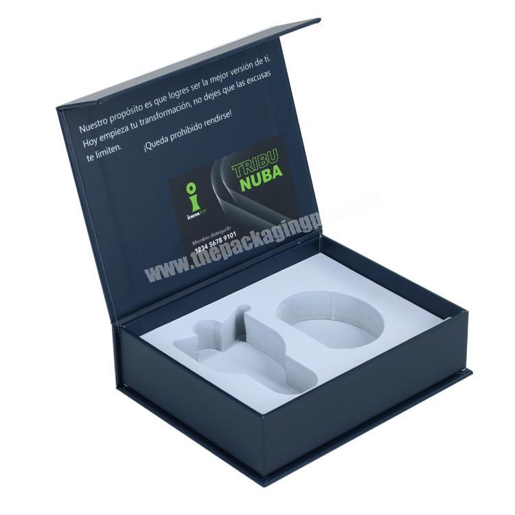 Custom Logo Black Paper Packaging Magnetic Gift Box Wholesale