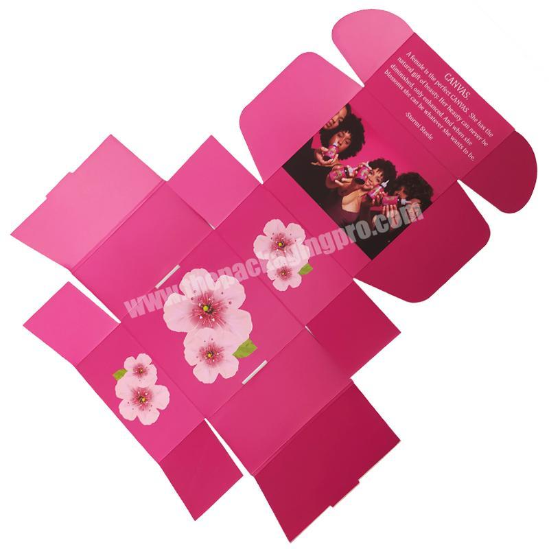 Custom Logo Cheap Garment Pink Corrugated Box Hair Bundle Mailer Box Packaging with Satin for Bikini Cups Drug Bottle