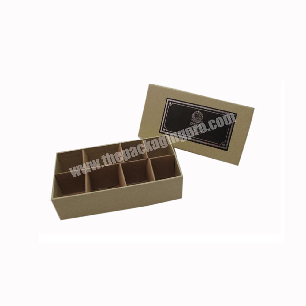 Custom Logo Chocolate Candy Tea Cloth Kraft Packaging Wedding Box With Clear Lid Die Cut Inserts