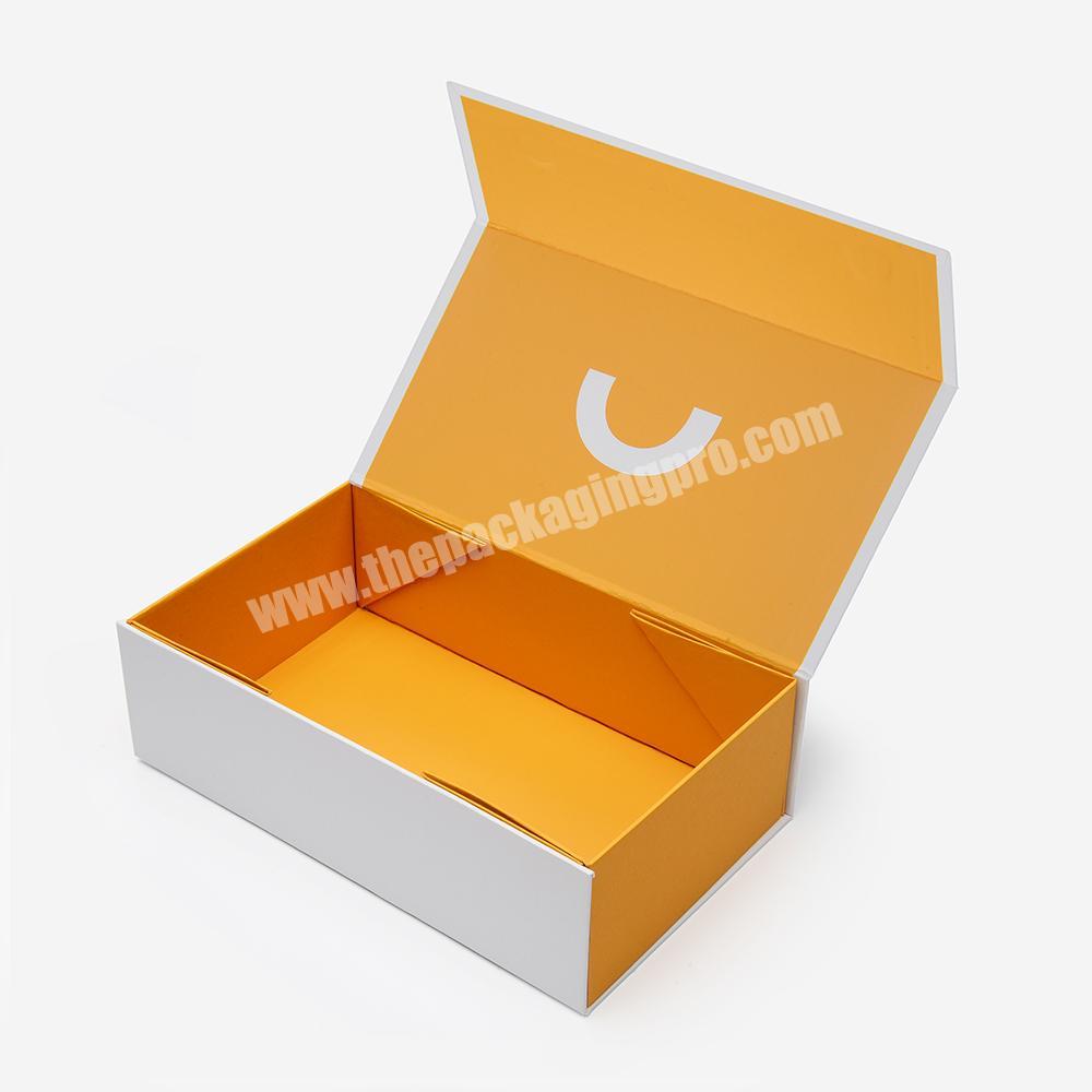 Custom Logo Clothing Cosmetics White Paper Cardboard Folding Gift Packaging Box Manufacturer