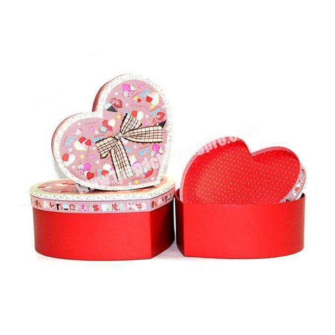 Custom Logo Color Crafts Packaging Box Heart Shape Gift Cardboard Delicate Present Paper Box