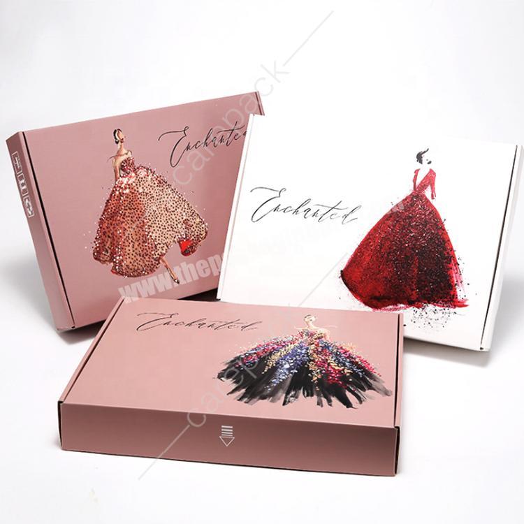 Custom Logo Corrugated Board Mothly Subscription Box UK Packaging Mailer Box for Dress T Shirts Beauty Handbag Hair Extensions