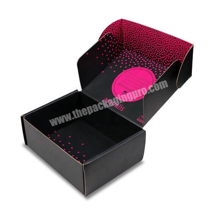Custom Logo Corrugated Mailer Box Black Cardboard Shipping Box For Clothing Packaging