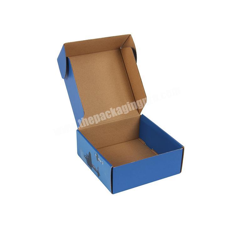 Custom logo corrugated shipping boxes clothes kraft paper