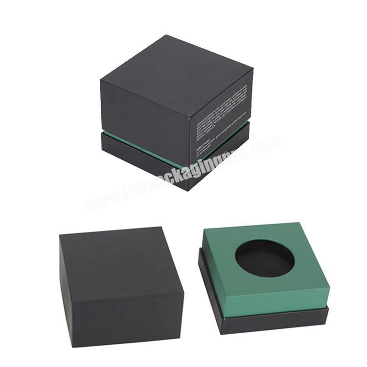 custom logo cosmetic box packaging with insert black gift candle packaging boxes luxury wholesale