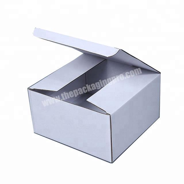 custom logo cube white kraft cardboard recyclable Custom 3-ply corrugated mailing box for promotion and transportation
